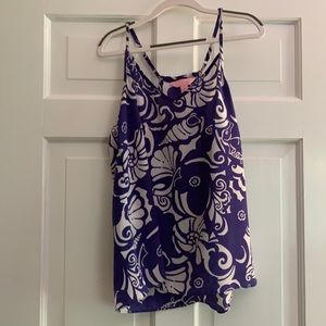 Lilly Pulitzer silk halter tank top.
